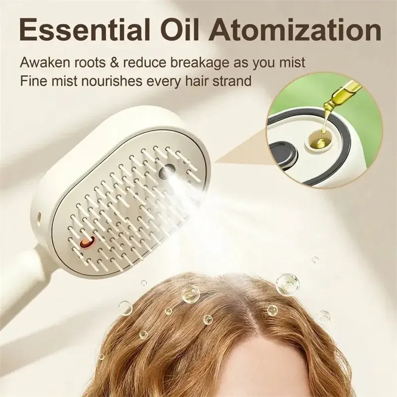 2026Women Wet & Dry Electrics Hairbrush Anti-Frizz with Water Spray Rechargeable  Fast Charging for Both Long & Short Hairs