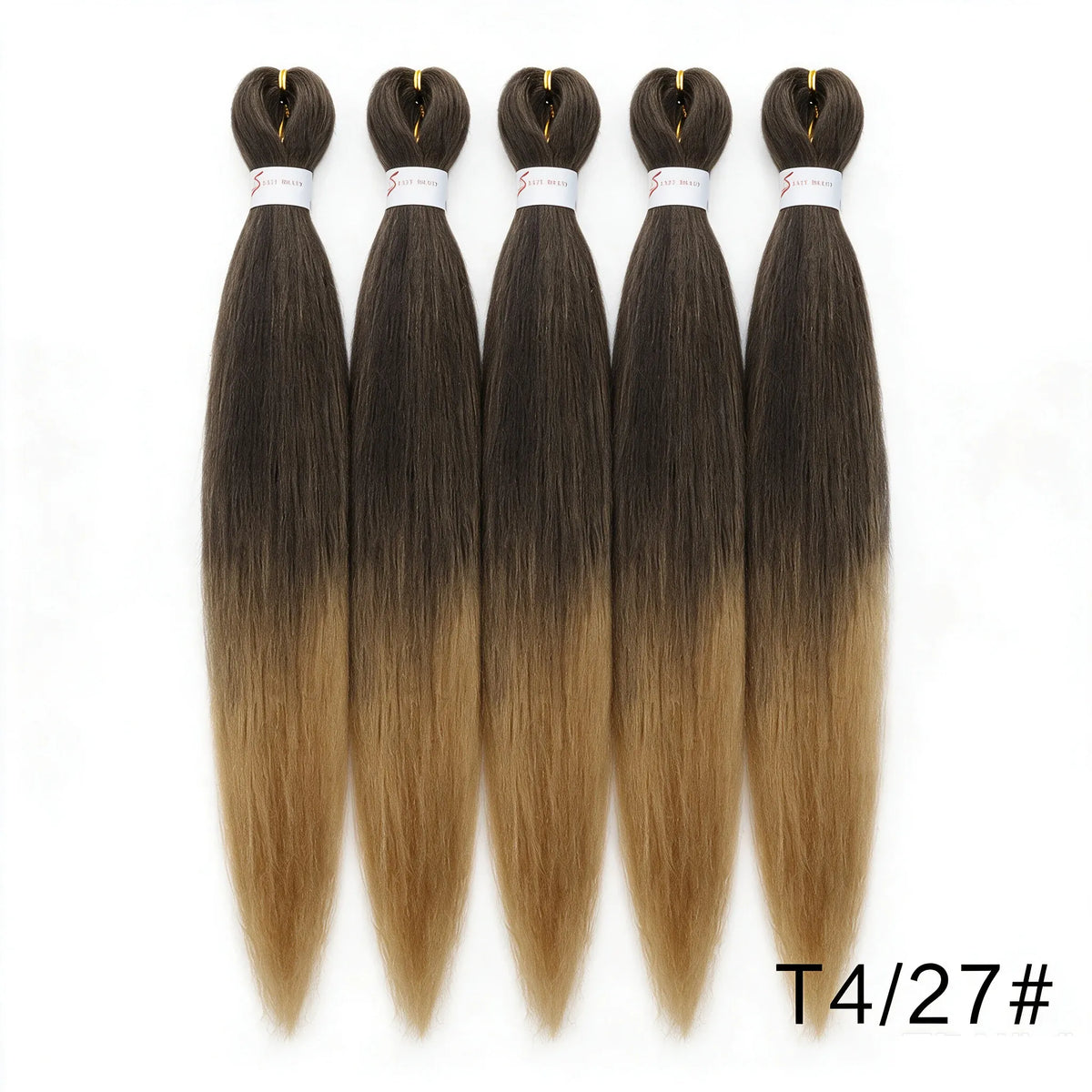 20Inch Synthetic 5PCS  Pre Stretched Braiding Ombre Hair Extension for Black Women Yaki Straight EZ Braid Hair Piece