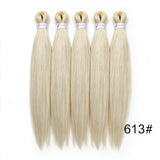 20Inch Synthetic 5PCS  Pre Stretched Braiding Ombre Hair Extension for Black Women Yaki Straight EZ Braid Hair Piece