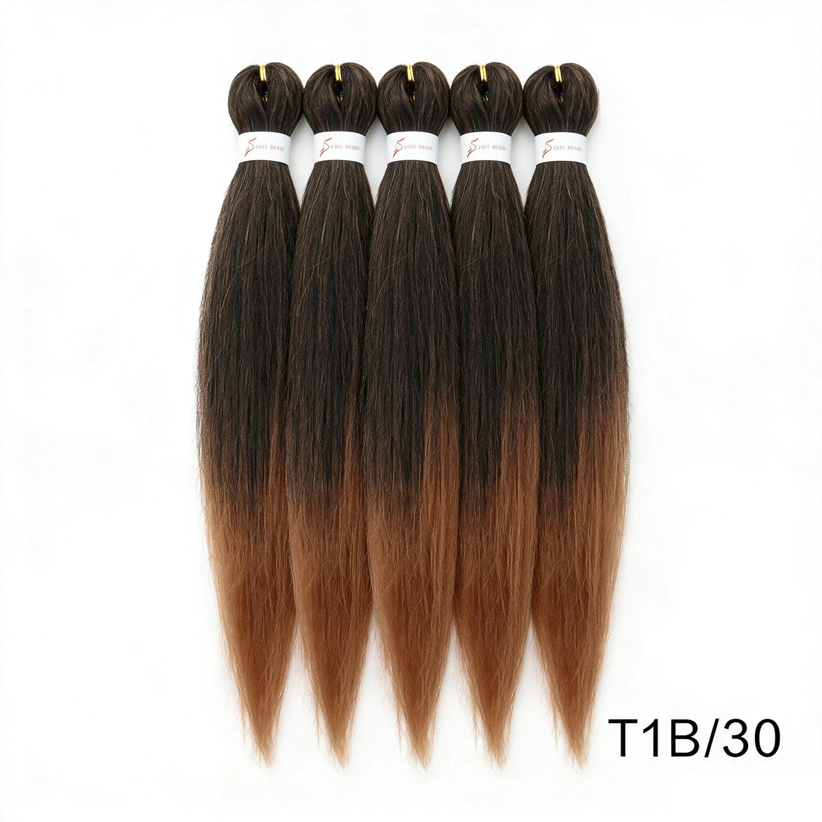 20Inch Synthetic 5PCS  Pre Stretched Braiding Ombre Hair Extension for Black Women Yaki Straight EZ Braid Hair Piece