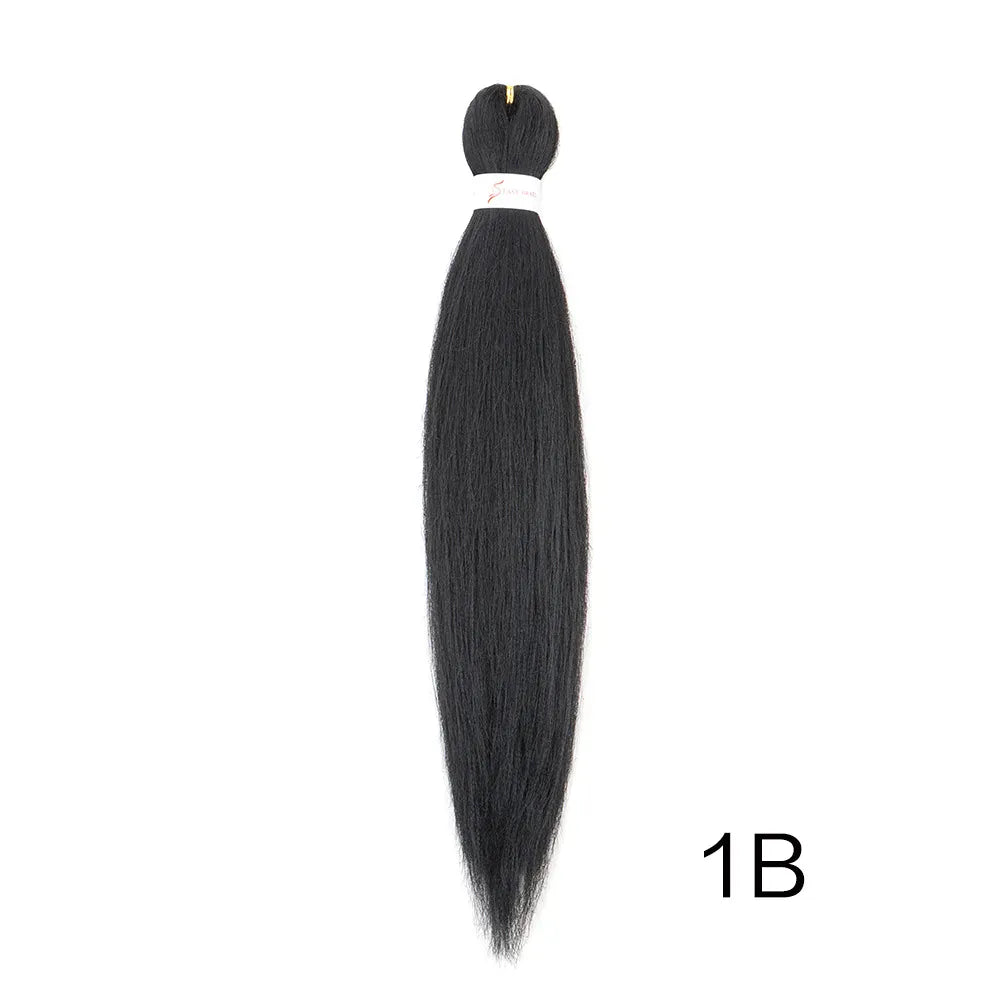 20Inch Synthetic 5PCS  Pre Stretched Braiding Ombre Hair Extension for Black Women Yaki Straight EZ Braid Hair Piece
