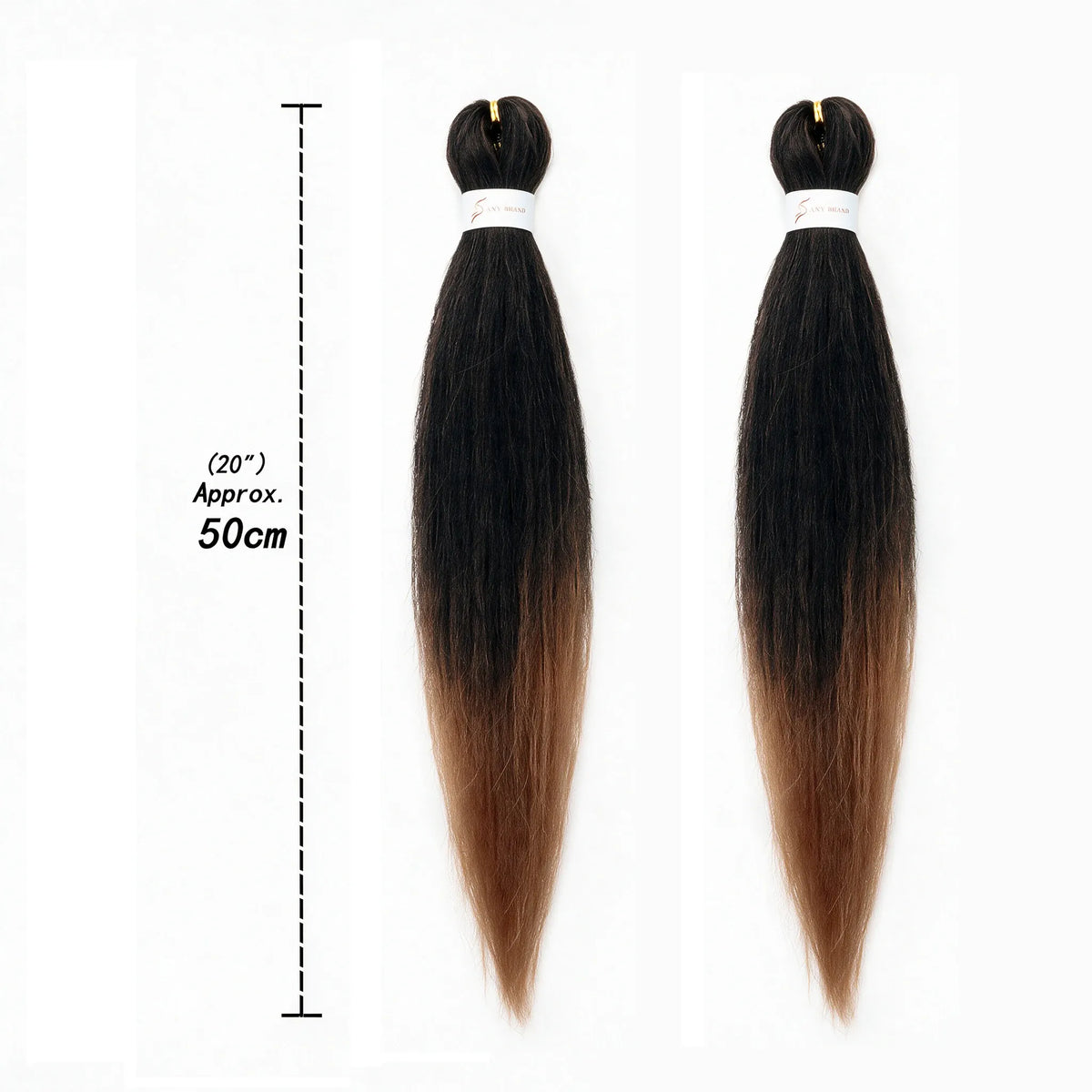 20Inch Synthetic 5PCS  Pre Stretched Braiding Ombre Hair Extension for Black Women Yaki Straight EZ Braid Hair Piece