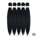 20Inch Synthetic 5PCS  Pre Stretched Braiding Ombre Hair Extension for Black Women Yaki Straight EZ Braid Hair Piece