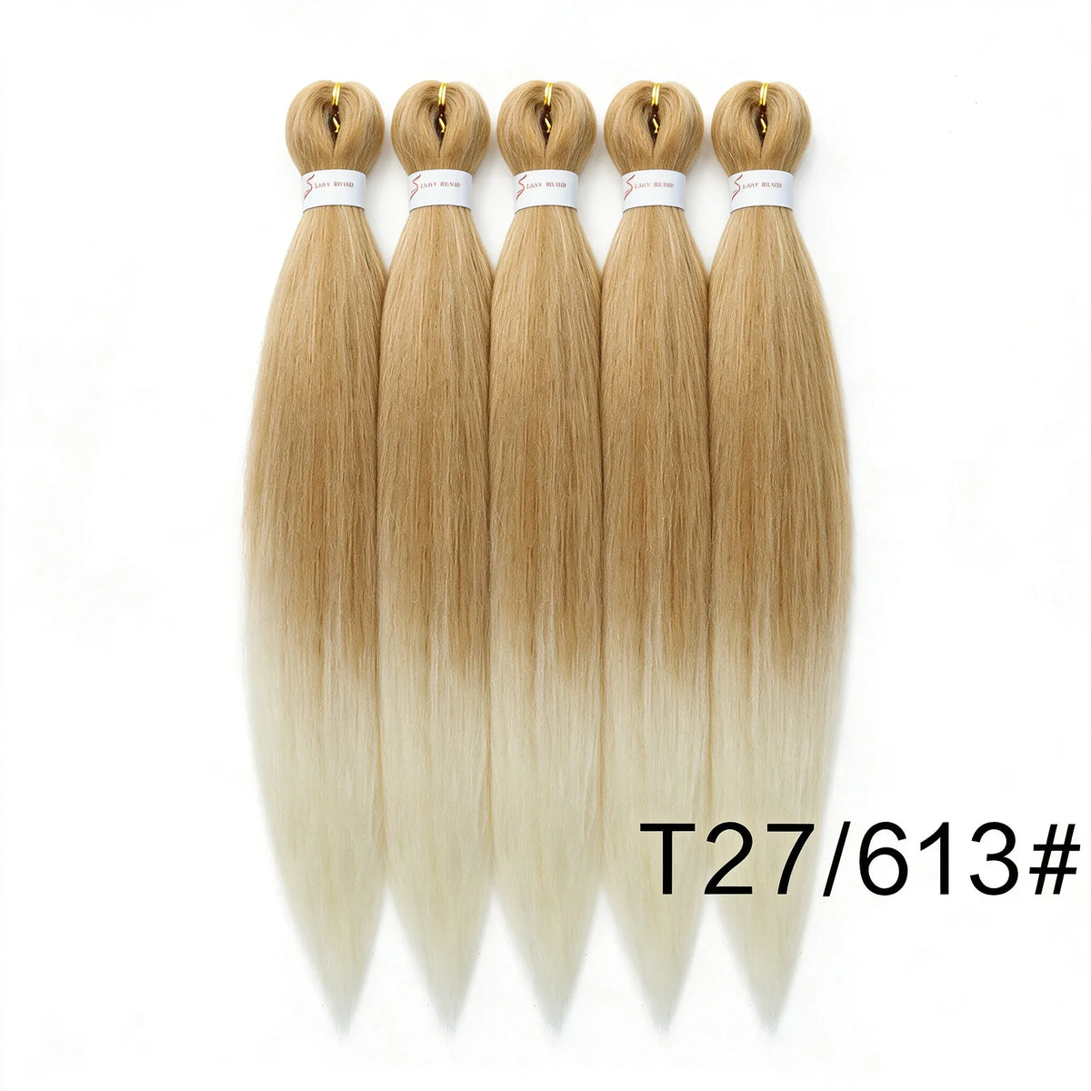 20Inch Synthetic 5PCS  Pre Stretched Braiding Ombre Hair Extension for Black Women Yaki Straight EZ Braid Hair Piece