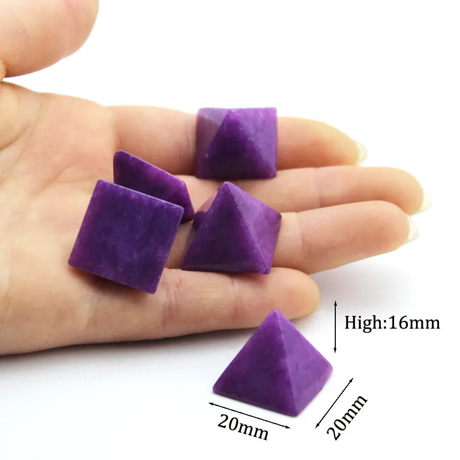20mm Natural Agate Stone Gems Mineral Crystal Quartz Pyramid Chakra Reiki Energy Healing Point Tower Room Home Decoration Maison