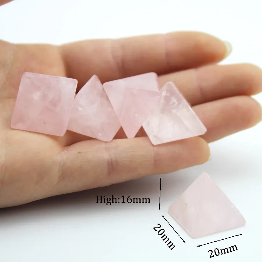 20mm Natural Agate Stone Gems Mineral Crystal Quartz Pyramid Chakra Reiki Energy Healing Point Tower Room Home Decoration Maison