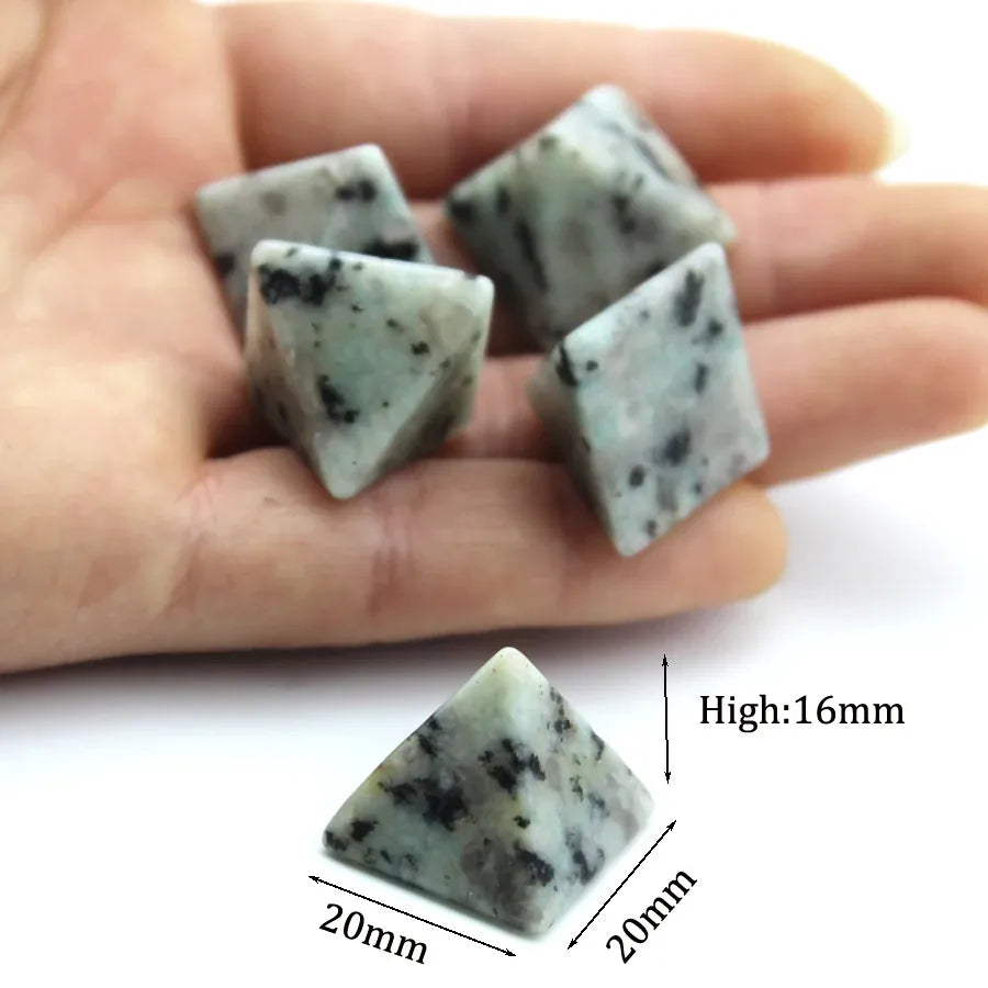 20mm Natural Agate Stone Gems Mineral Crystal Quartz Pyramid Chakra Reiki Energy Healing Point Tower Room Home Decoration Maison