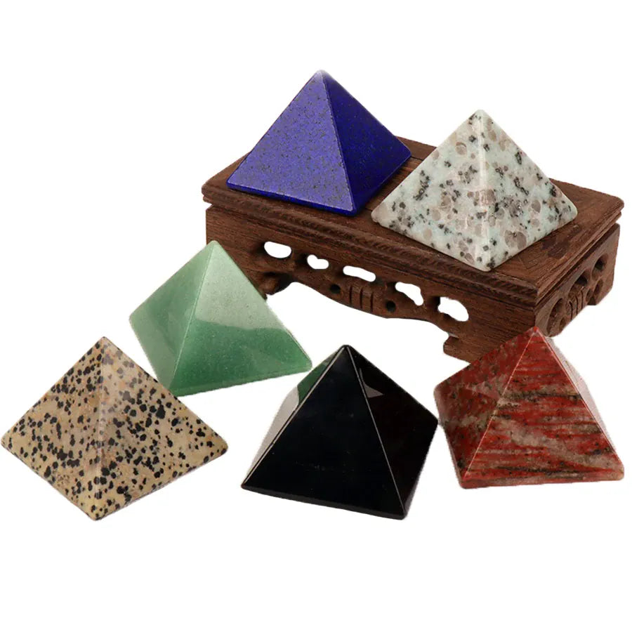 20mm Natural Agate Stone Gems Mineral Crystal Quartz Pyramid Chakra Reiki Energy Healing Point Tower Room Home Decoration Maison