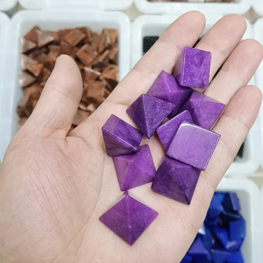 20mm Natural Agate Stone Gems Mineral Crystal Quartz Pyramid Chakra Reiki Energy Healing Point Tower Room Home Decoration Maison