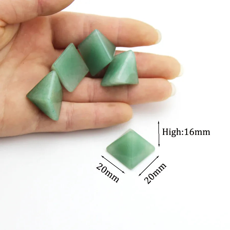 20mm Natural Agate Stone Gems Mineral Crystal Quartz Pyramid Chakra Reiki Energy Healing Point Tower Room Home Decoration Maison