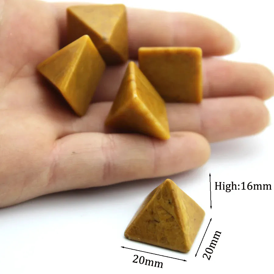 20mm Natural Agate Stone Gems Mineral Crystal Quartz Pyramid Chakra Reiki Energy Healing Point Tower Room Home Decoration Maison