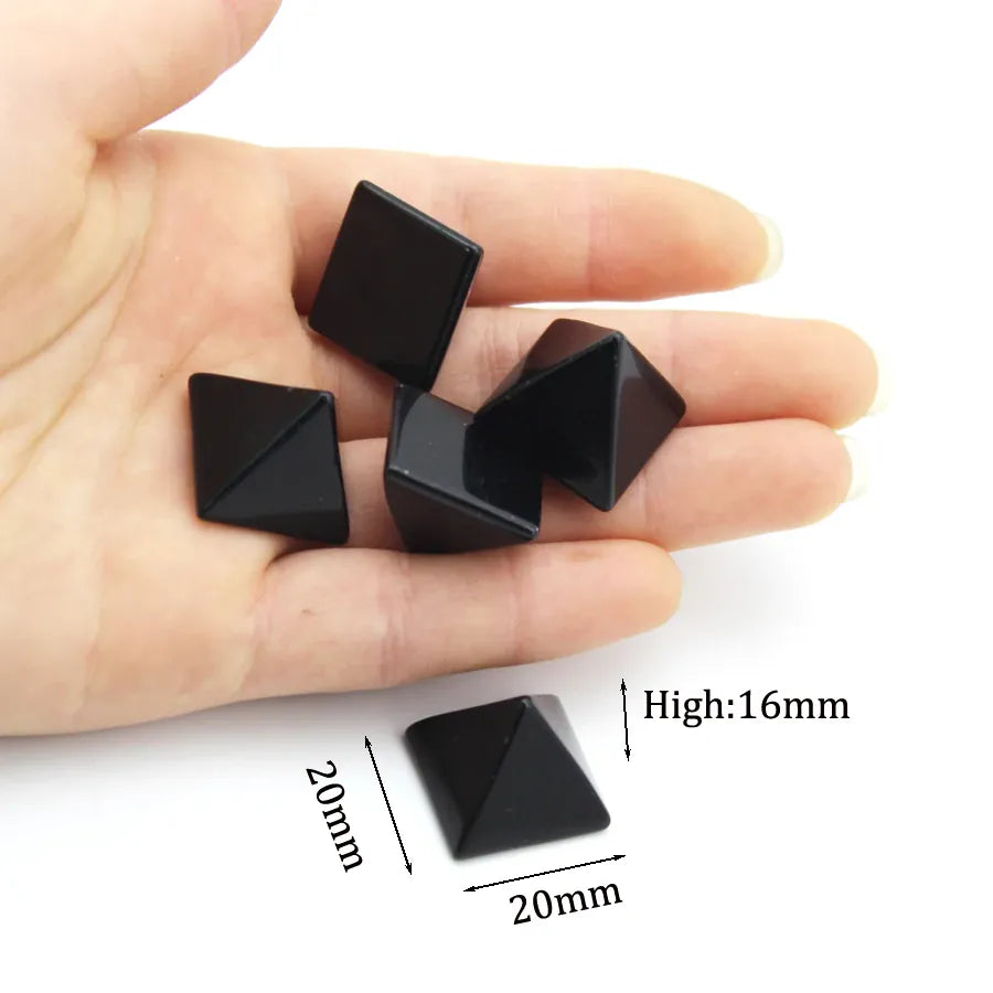 20mm Natural Agate Stone Gems Mineral Crystal Quartz Pyramid Chakra Reiki Energy Healing Point Tower Room Home Decoration Maison