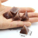 20mm Natural Agate Stone Gems Mineral Crystal Quartz Pyramid Chakra Reiki Energy Healing Point Tower Room Home Decoration Maison