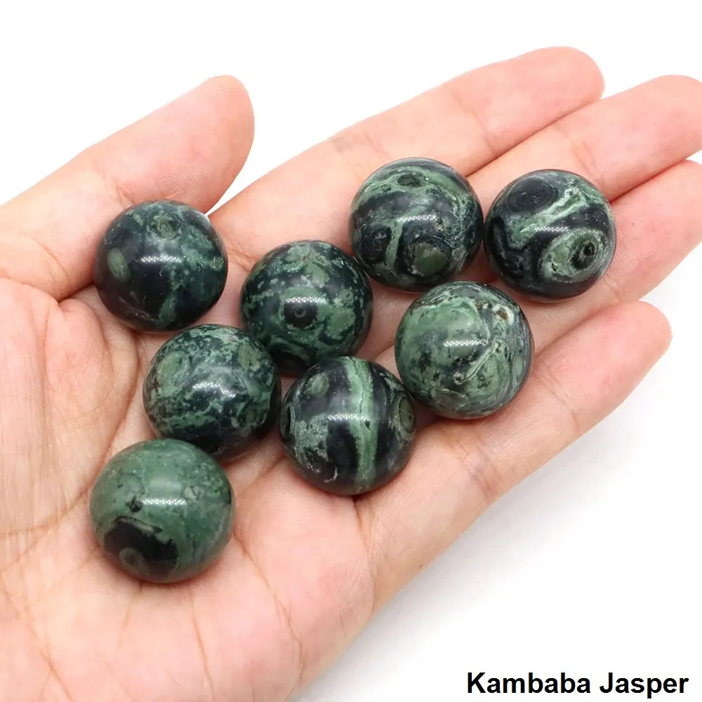 20mm Round Balls Natural Stone Sphere Healing Crystal Amethyst Energy Gems Globe for Jewelry Making DIY Necklace Home Decoration