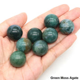 20mm Round Balls Natural Stone Sphere Healing Crystal Amethyst Energy Gems Globe for Jewelry Making DIY Necklace Home Decoration