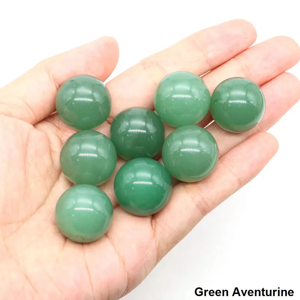 20mm Round Balls Natural Stone Sphere Healing Crystal Amethyst Energy Gems Globe for Jewelry Making DIY Necklace Home Decoration