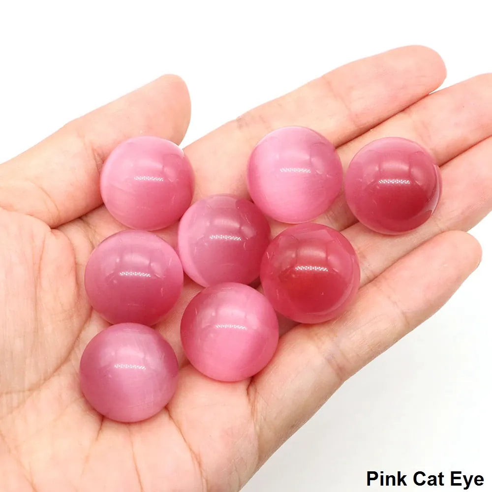 20mm Round Balls Natural Stone Sphere Healing Crystal Amethyst Energy Gems Globe for Jewelry Making DIY Necklace Home Decoration