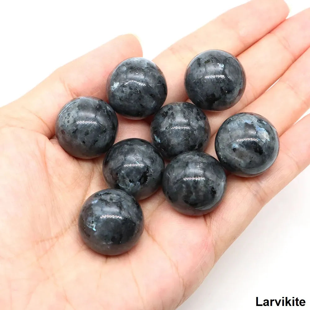 20mm Round Balls Natural Stone Sphere Healing Crystal Amethyst Energy Gems Globe for Jewelry Making DIY Necklace Home Decoration