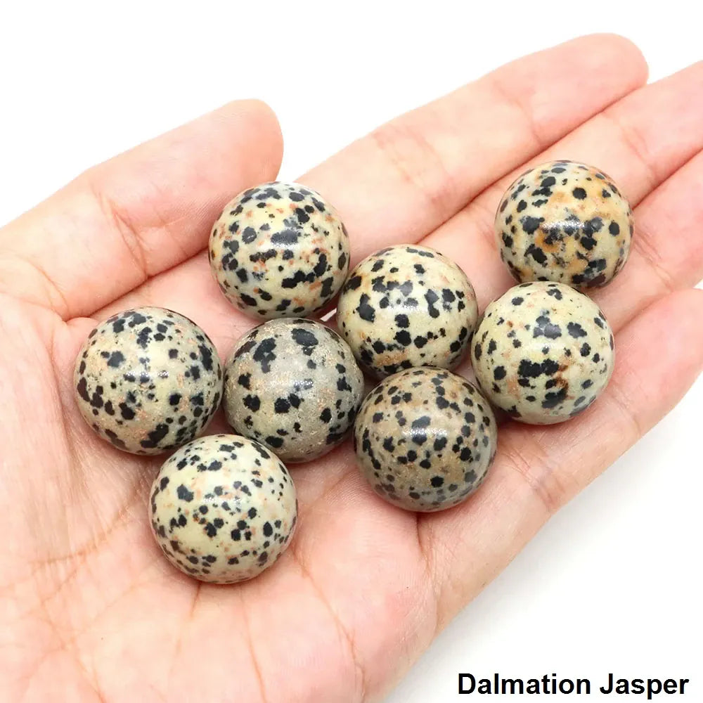 20mm Round Balls Natural Stone Sphere Healing Crystal Amethyst Energy Gems Globe for Jewelry Making DIY Necklace Home Decoration