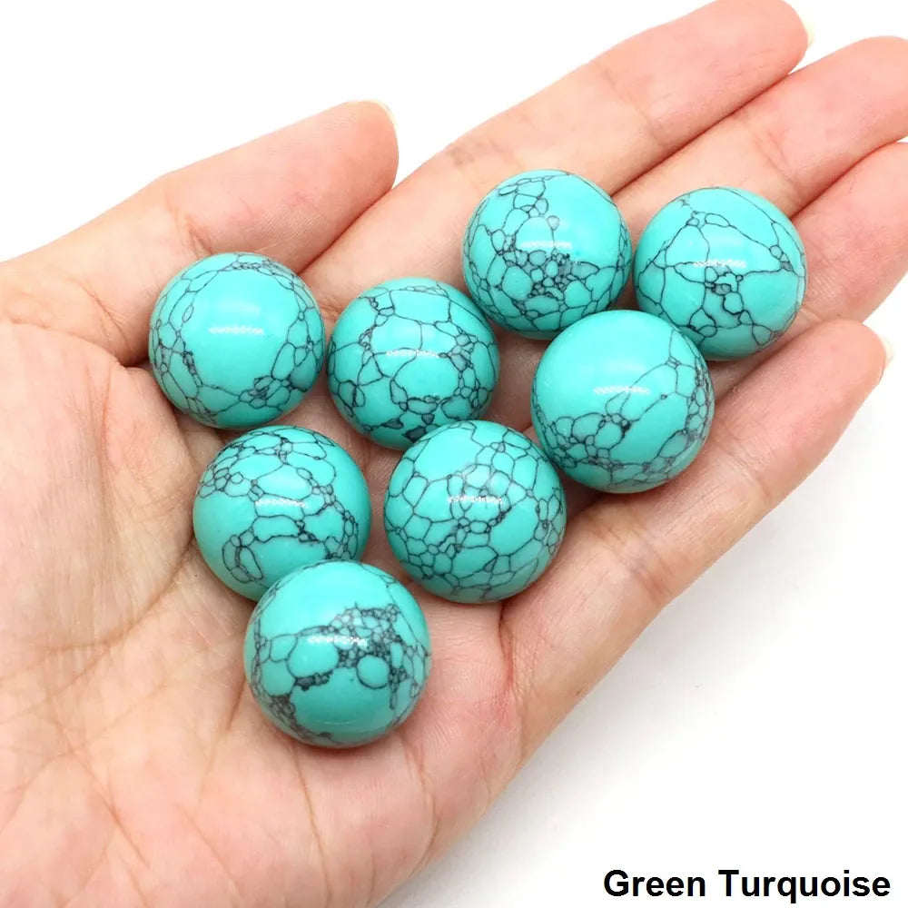 20mm Round Balls Natural Stone Sphere Healing Crystal Amethyst Energy Gems Globe for Jewelry Making DIY Necklace Home Decoration