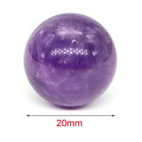 20mm Round Balls Natural Stone Sphere Healing Crystal Amethyst Energy Gems Globe for Jewelry Making DIY Necklace Home Decoration