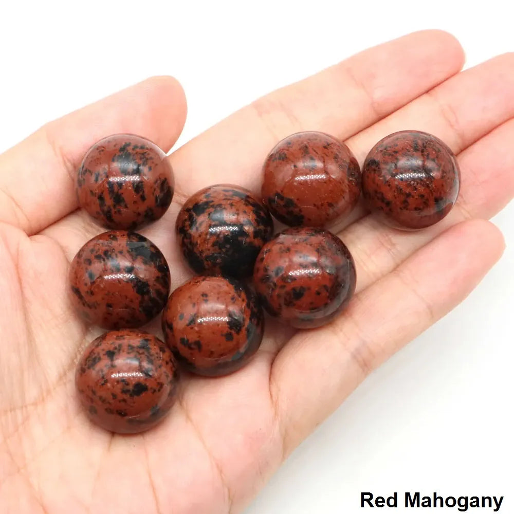 20mm Round Balls Natural Stone Sphere Healing Crystal Amethyst Energy Gems Globe for Jewelry Making DIY Necklace Home Decoration