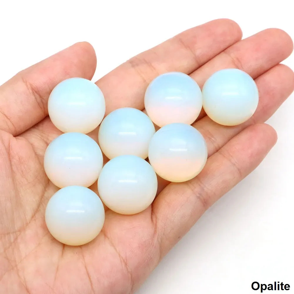 20mm Round Balls Natural Stone Sphere Healing Crystal Amethyst Energy Gems Globe for Jewelry Making DIY Necklace Home Decoration