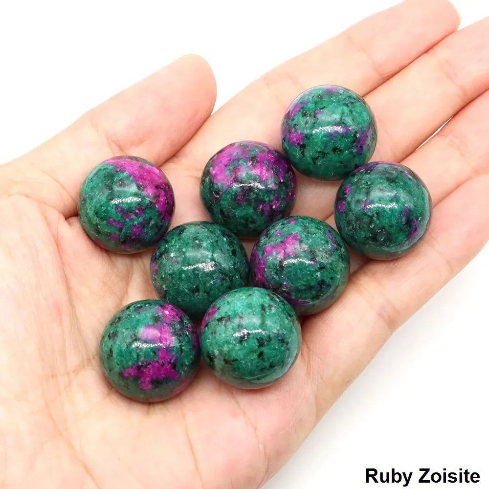 20mm Round Balls Natural Stone Sphere Healing Crystal Amethyst Energy Gems Globe for Jewelry Making DIY Necklace Home Decoration