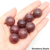 20mm Round Balls Natural Stone Sphere Healing Crystal Amethyst Energy Gems Globe for Jewelry Making DIY Necklace Home Decoration