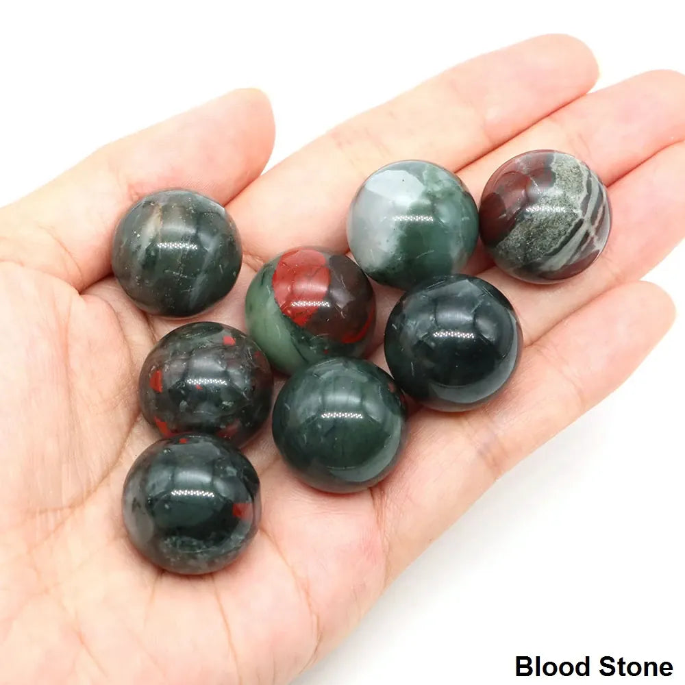 20mm Round Balls Natural Stone Sphere Healing Crystal Amethyst Energy Gems Globe for Jewelry Making DIY Necklace Home Decoration