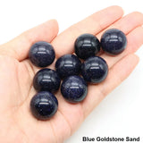 20mm Round Balls Natural Stone Sphere Healing Crystal Amethyst Energy Gems Globe for Jewelry Making DIY Necklace Home Decoration