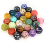 20mm Round Balls Natural Stone Sphere Healing Crystal Amethyst Energy Gems Globe for Jewelry Making DIY Necklace Home Decoration