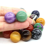 20mm Round Balls Natural Stone Sphere Healing Crystal Amethyst Energy Gems Globe for Jewelry Making DIY Necklace Home Decoration