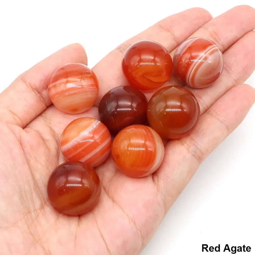 20mm Round Balls Natural Stone Sphere Healing Crystal Amethyst Energy Gems Globe for Jewelry Making DIY Necklace Home Decoration