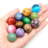 20mm Round Balls Natural Stone Sphere Healing Crystal Amethyst Energy Gems Globe for Jewelry Making DIY Necklace Home Decoration