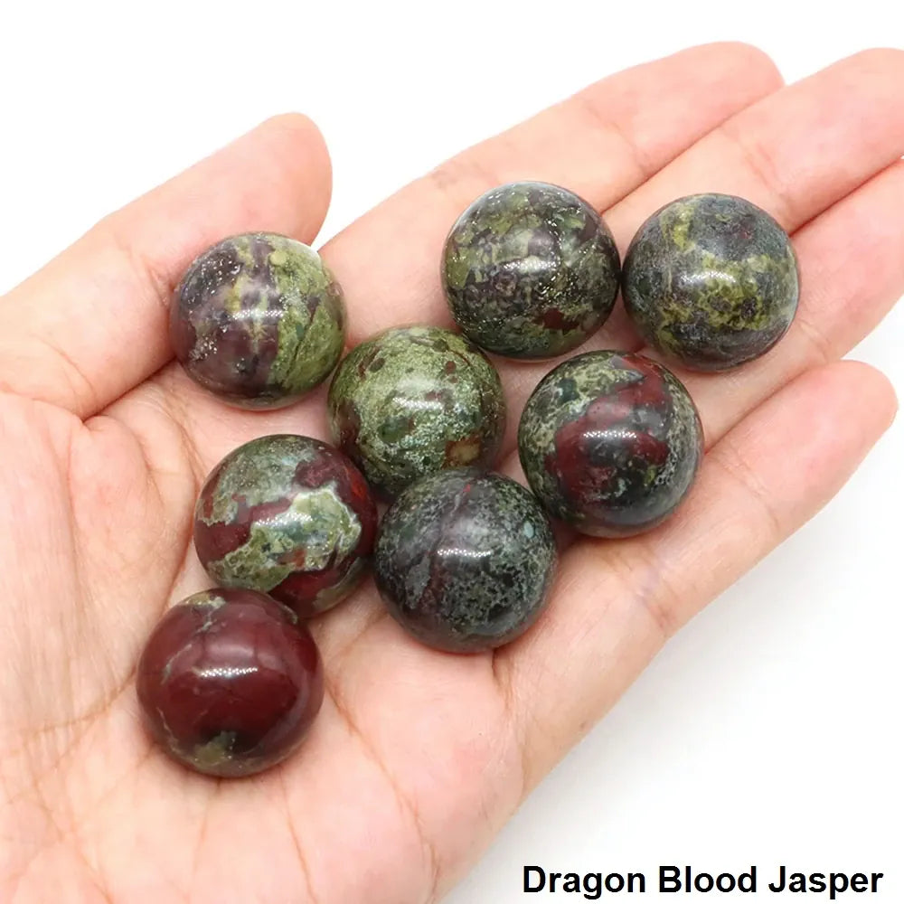 20mm Round Balls Natural Stone Sphere Healing Crystal Amethyst Energy Gems Globe for Jewelry Making DIY Necklace Home Decoration