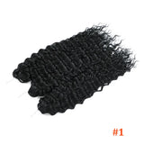 22" 300g Curl Crochet Hair Ombre Grey Orange Blonde Synthetic Water Wave Twist Crochet Hair Afro Curls Braiding Hair Extension