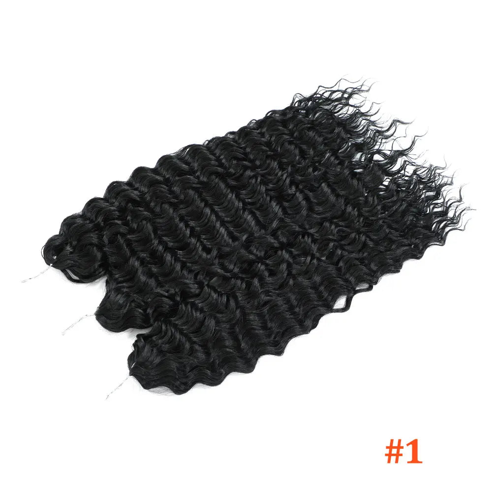 22" 300g Curl Crochet Hair Ombre Grey Orange Blonde Synthetic Water Wave Twist Crochet Hair Afro Curls Braiding Hair Extension