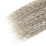 22" 300g Curl Crochet Hair Ombre Grey Orange Blonde Synthetic Water Wave Twist Crochet Hair Afro Curls Braiding Hair Extension
