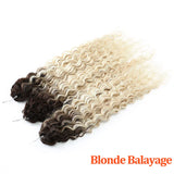 22" 300g Curl Crochet Hair Ombre Grey Orange Blonde Synthetic Water Wave Twist Crochet Hair Afro Curls Braiding Hair Extension