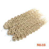 22" 300g Curl Crochet Hair Ombre Grey Orange Blonde Synthetic Water Wave Twist Crochet Hair Afro Curls Braiding Hair Extension