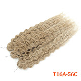 22" 300g Curl Crochet Hair Ombre Grey Orange Blonde Synthetic Water Wave Twist Crochet Hair Afro Curls Braiding Hair Extension