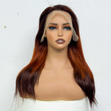 230% Density Colorful 13x4 Lace Front Wig For Black Women Brazilian Straight 13x4 Transparent Lace Frontal Wig Human Hair