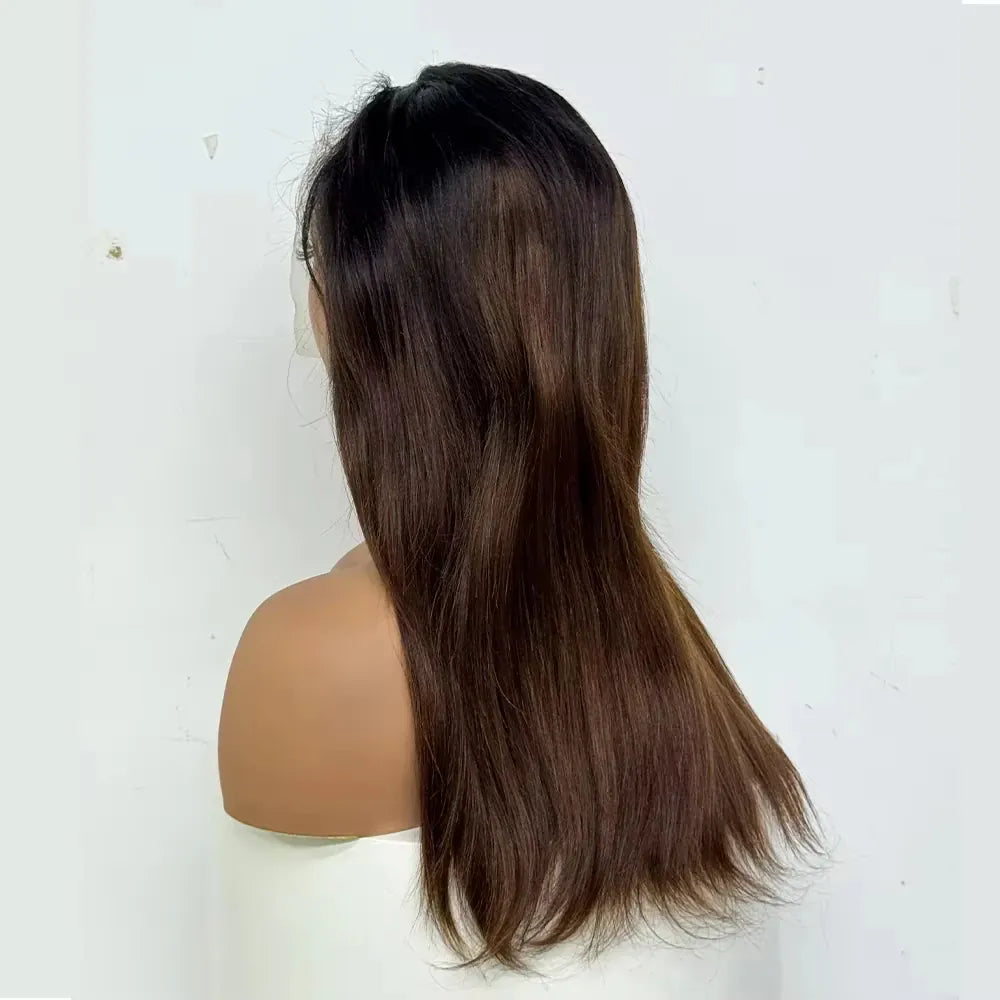 230% Density Colorful 13x4 Lace Front Wig For Black Women Brazilian Straight 13x4 Transparent Lace Frontal Wig Human Hair