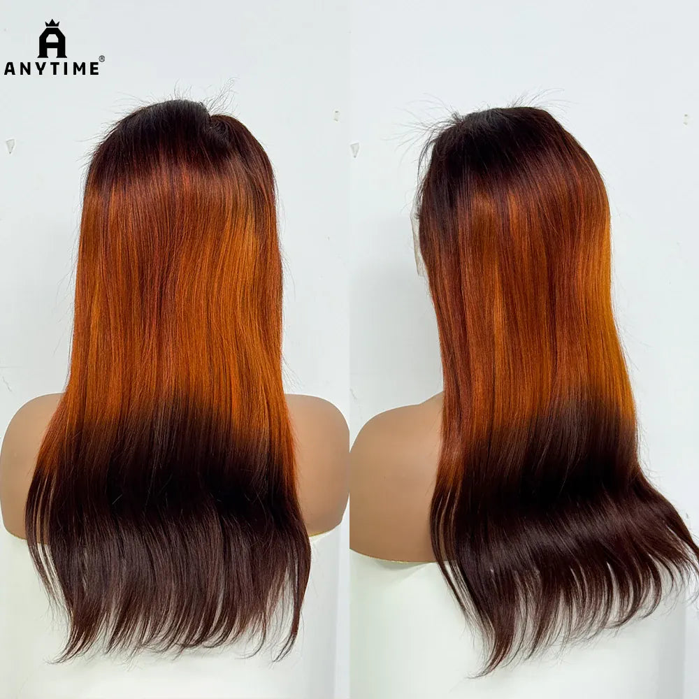230% Density Colorful 13x4 Lace Front Wig For Black Women Brazilian Straight 13x4 Transparent Lace Frontal Wig Human Hair