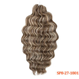 24 Inch Anna Hair Synthetic Loose Deep Wave Braiding Hair Extensions Rainbow Color Ombre Blonde Curl Twist Crochet Hair 300G