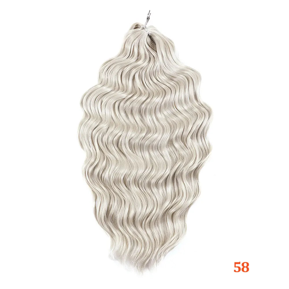24 Inch Anna Hair Synthetic Loose Deep Wave Braiding Hair Extensions Rainbow Color Ombre Blonde Curl Twist Crochet Hair 300G
