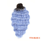 24 Inch Anna Hair Synthetic Loose Deep Wave Braiding Hair Extensions Rainbow Color Ombre Blonde Curl Twist Crochet Hair 300G