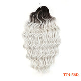 24 Inch Anna Hair Synthetic Loose Deep Wave Braiding Hair Extensions Rainbow Color Ombre Blonde Curl Twist Crochet Hair 300G