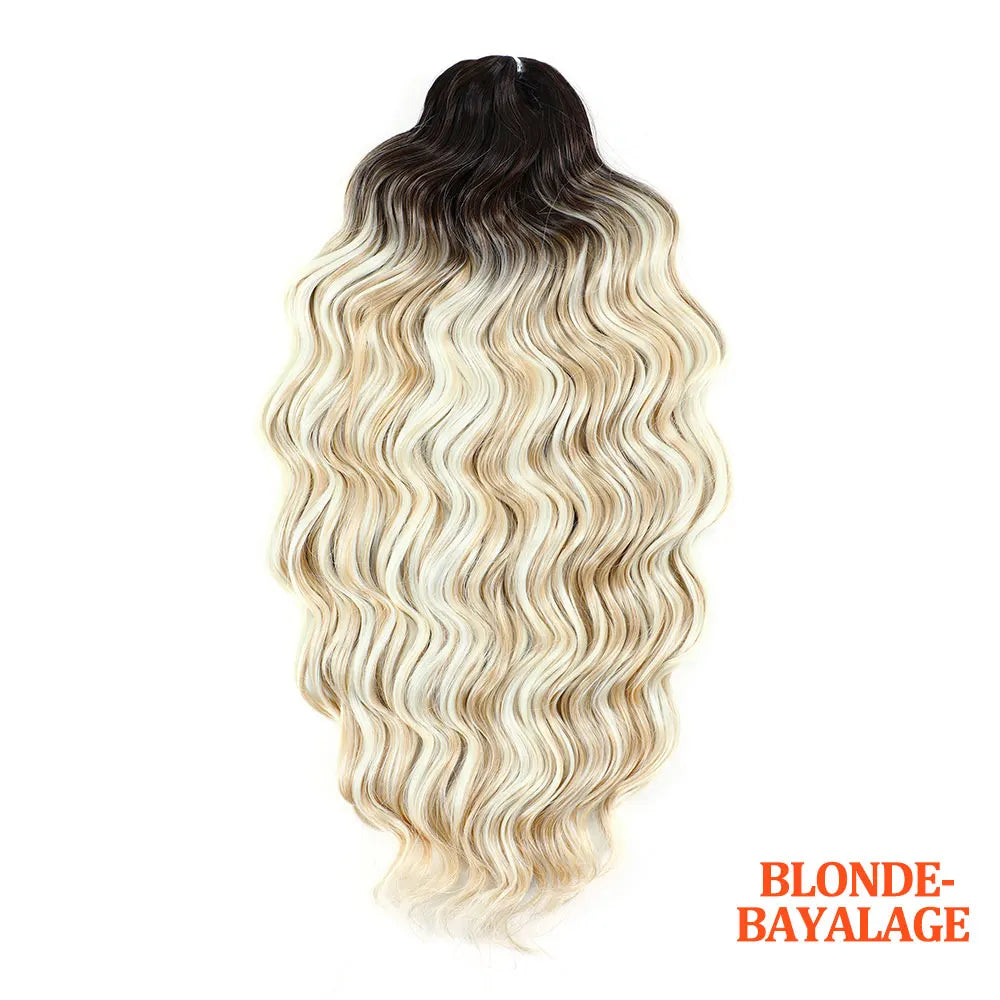 24 Inch Anna Hair Synthetic Loose Deep Wave Braiding Hair Extensions Rainbow Color Ombre Blonde Curl Twist Crochet Hair 300G